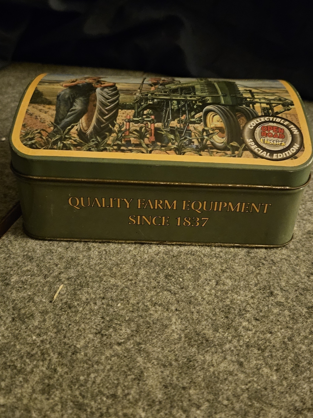 John Deere Quality Green Collectible Tin Box